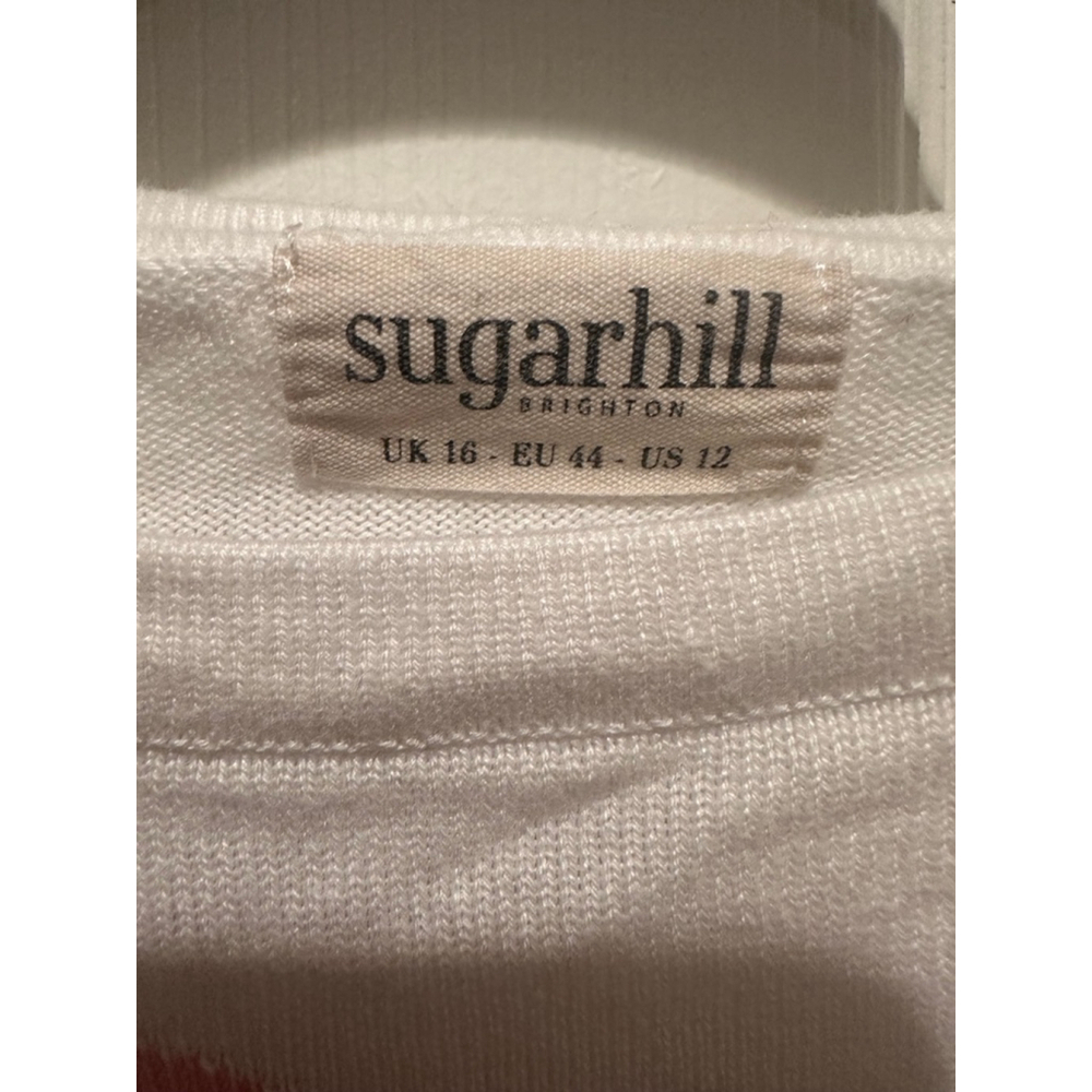 Sugarhill Brighton Sweater Navy White Size 12 - Picture 3 of 3